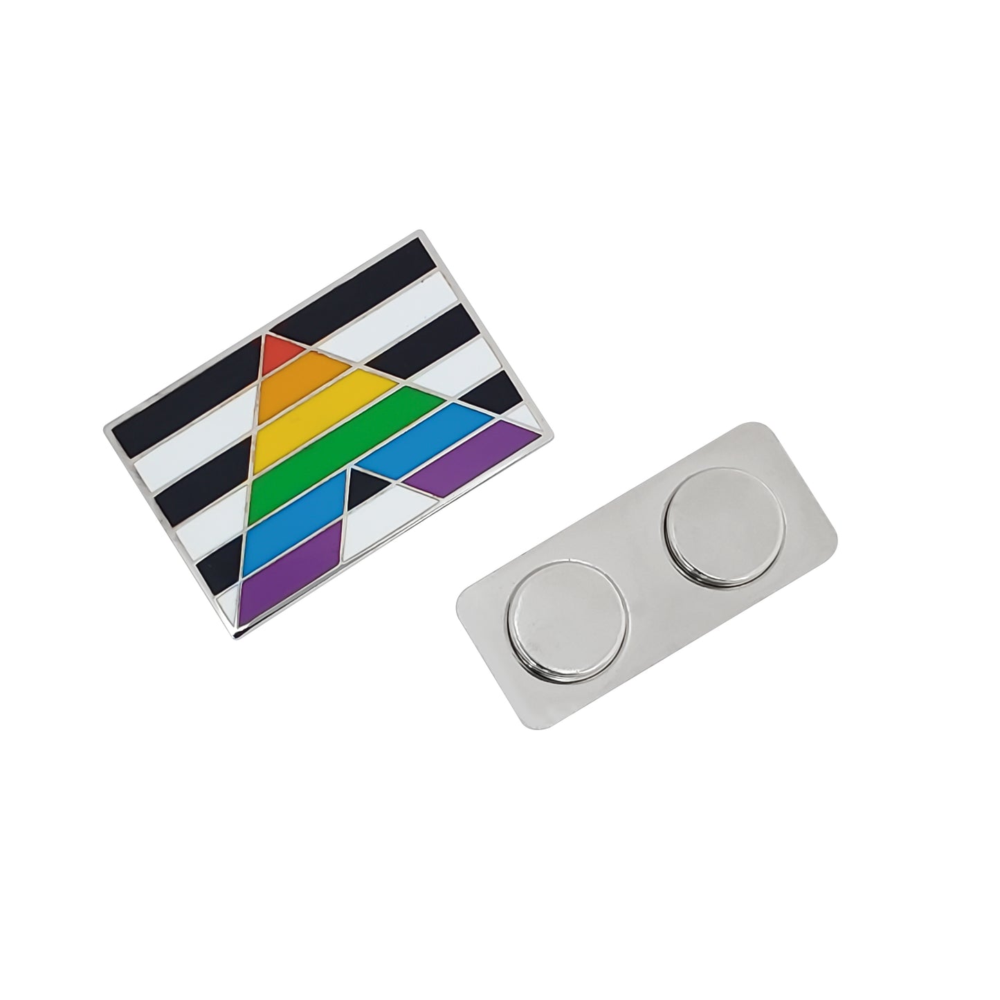 Straight Ally Pride Enamel Lapel Pin β PFLAG & GLAAD LGBTQIA+ Support with Magnetic Backing