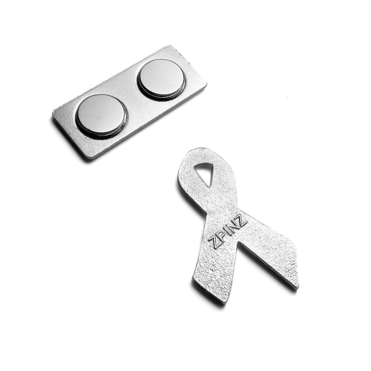 Breast Cancer Awareness Pink Ribbon Pin with Magnetic Backing