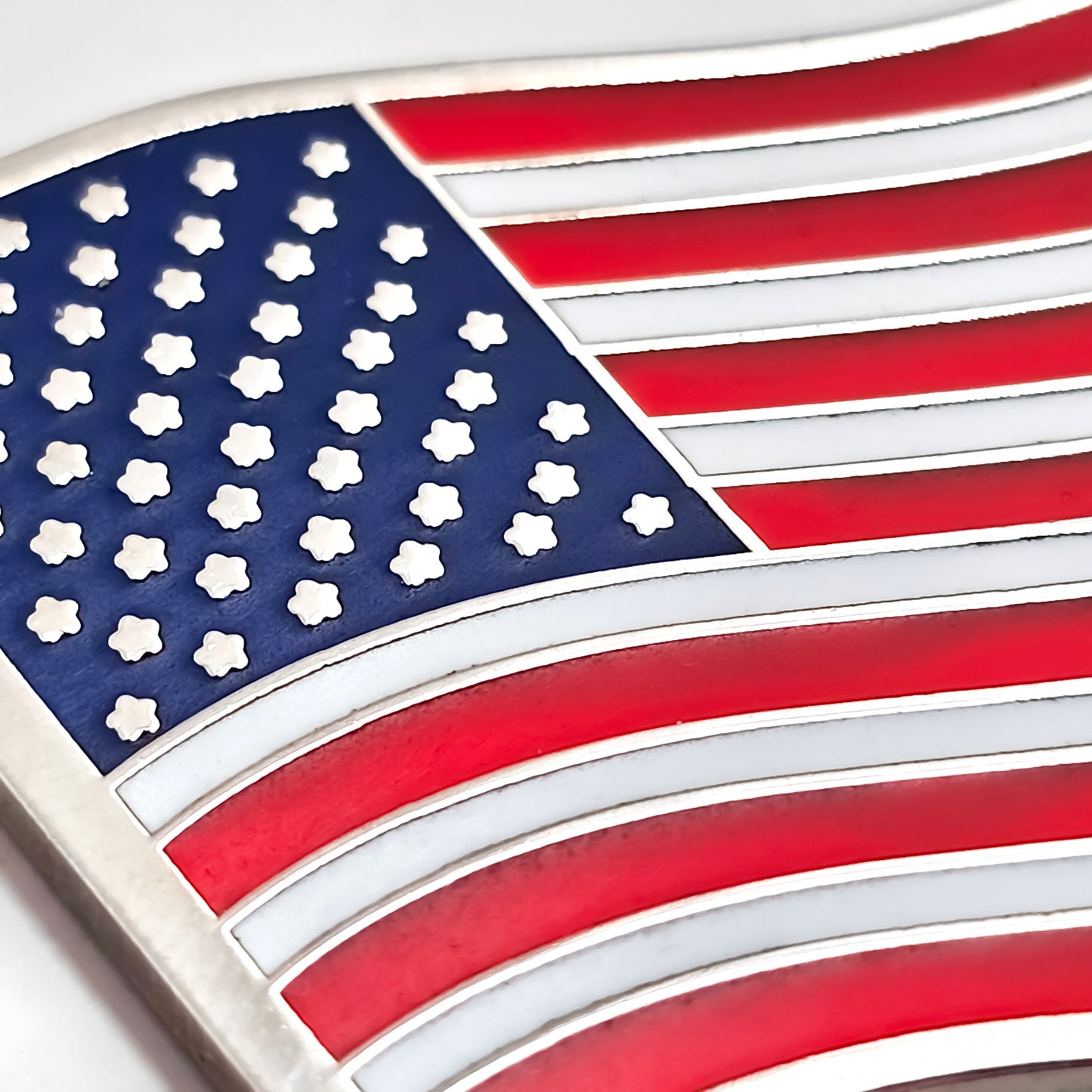 Extra Large American USA Flag Enamel Lapel Pin with Magnetic Backing