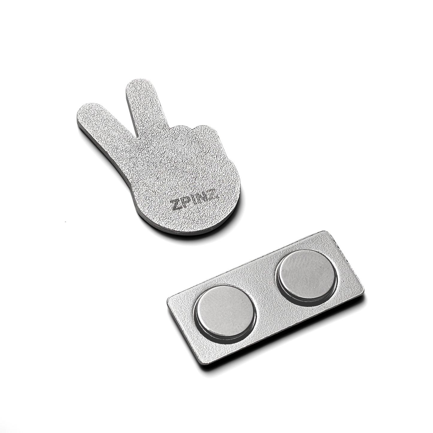 Rainbow Victory Peace Sign LGBTQ Enamel Pin with Magnetic Backing
