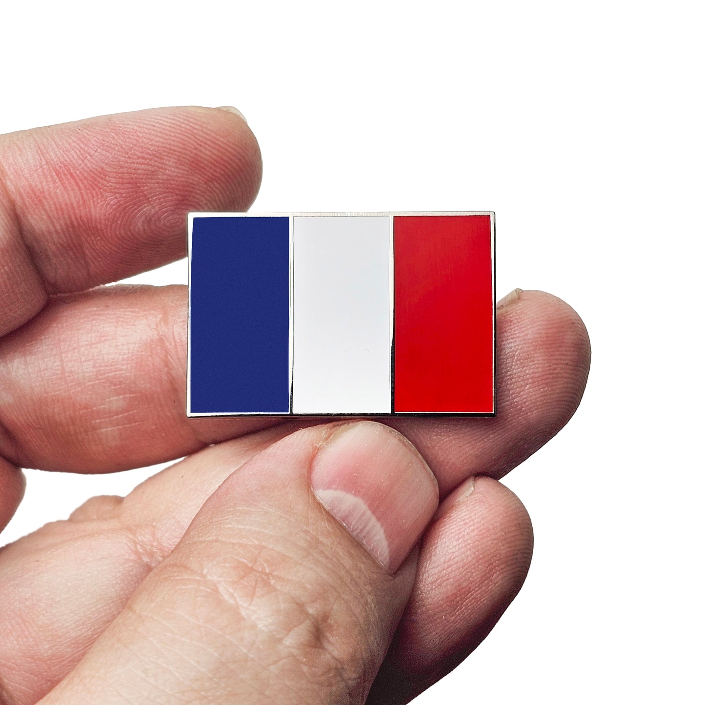 France French Flag Enamel Lapel Pin with Magnetic Backing