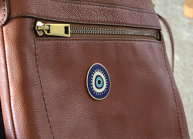 Evil Eye Nazar Cheshm Enamel Lapel Pin with Magnetic Backing