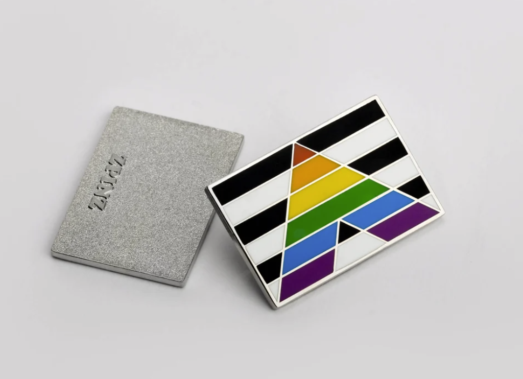 Straight Ally Pride Enamel Lapel Pin β PFLAG & GLAAD LGBTQIA+ Support with Magnetic Backing