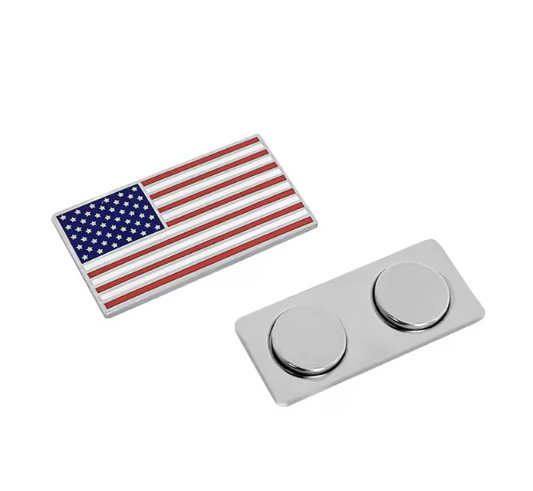 USA American Flag Enamel Lapel Pin with Magnetic Backing