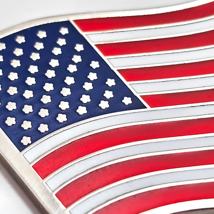 Extra Large American USA Flag Enamel Lapel Pin with Magnetic Backing