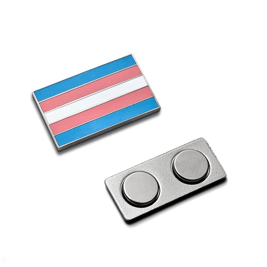Transgender Pride Flag Pin – Enamel Lapel Pin with Magnetic Backing for LGBTQ+ Support, Ally Gift, Trans Rights Symbol