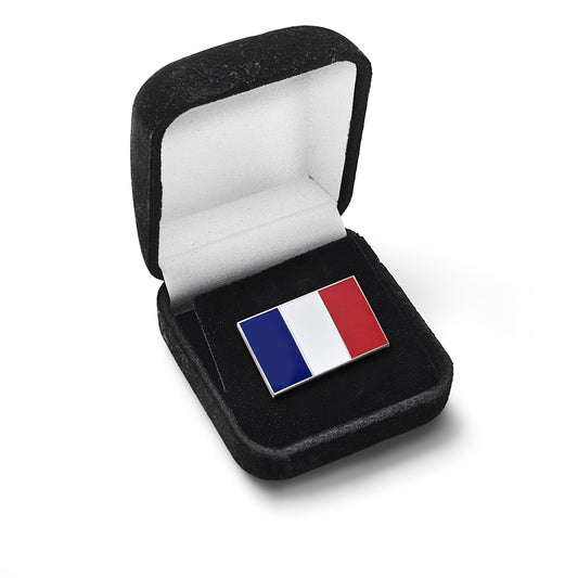 France French Flag Enamel Lapel Pin with Magnetic Backing