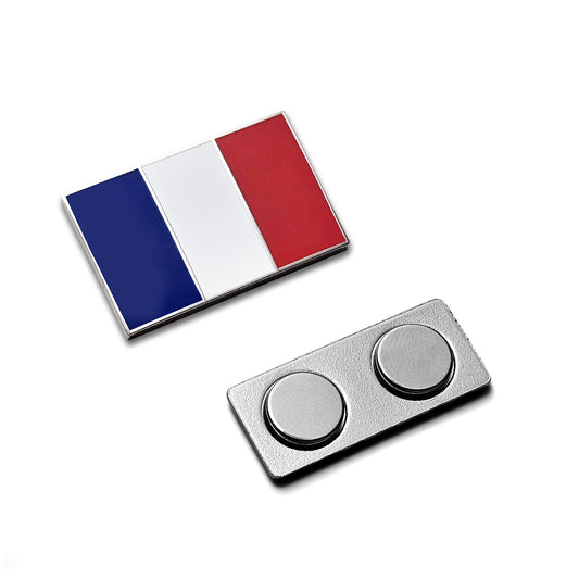 France French Flag Enamel Lapel Pin with Magnetic Backing