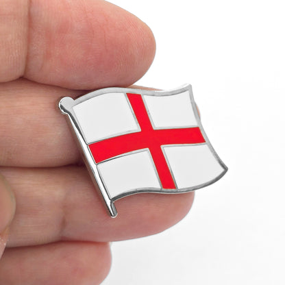 English Red Cross of Saint George of England Flag Enamel Lapel Pin with Magnetic Backing