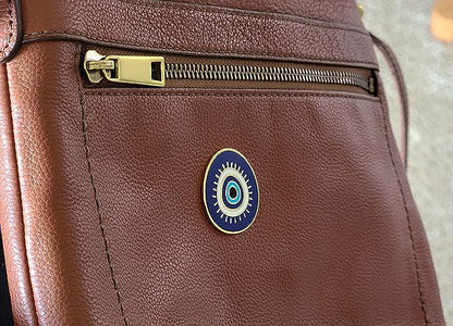 Evil Eye Nazar Cheshm Enamel Lapel Pin with Magnetic Backing