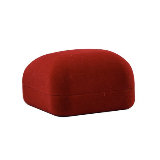 Red Flocked Velour Jewelry Boxes