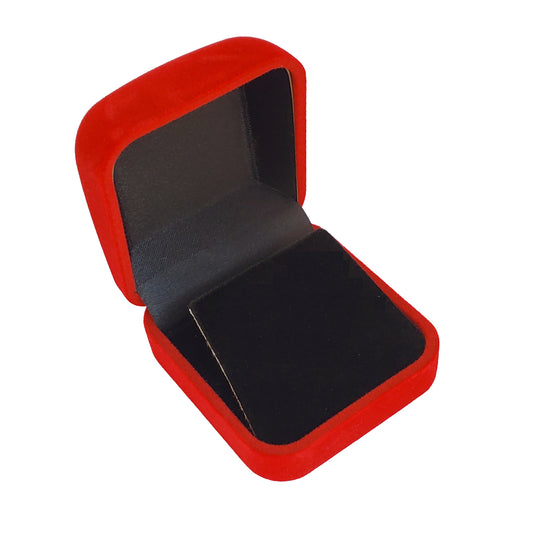 Red Flocked Velour Jewelry Boxes